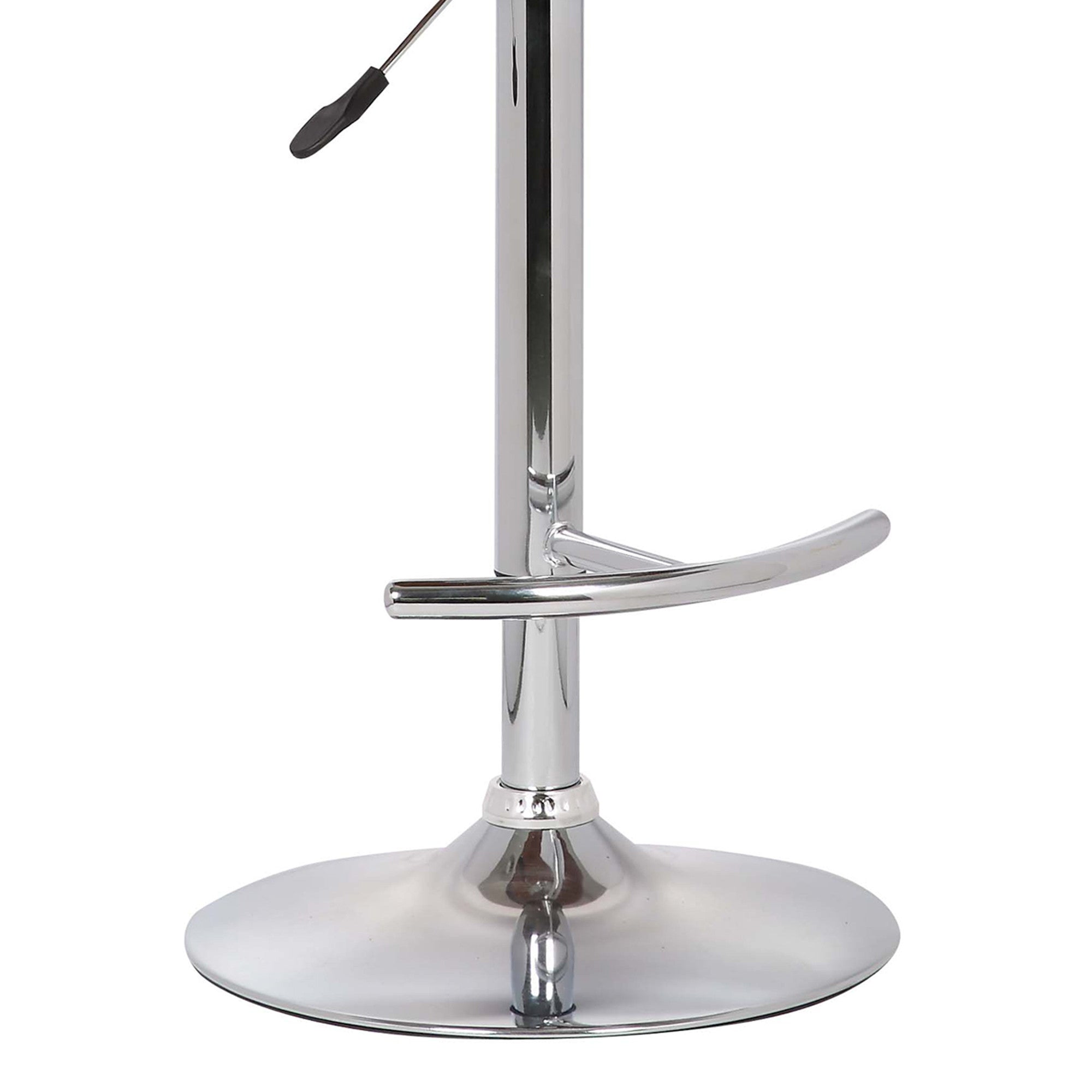 24" Black And Silver Solid Wood Swivel Low Back Adjustable Height Bar Chair - Homeroots - Flyclothing LLC