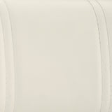 25" White And Silver Faux Leather And Iron Swivel Low Back Adjustable Height Bar Chair - Homeroots