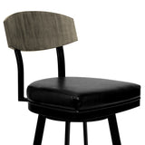 30" Black Iron Bar Height Bar Chair - Homeroots - Flyclothing LLC