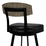 30" Black Iron Bar Height Bar Chair - Homeroots - Flyclothing LLC