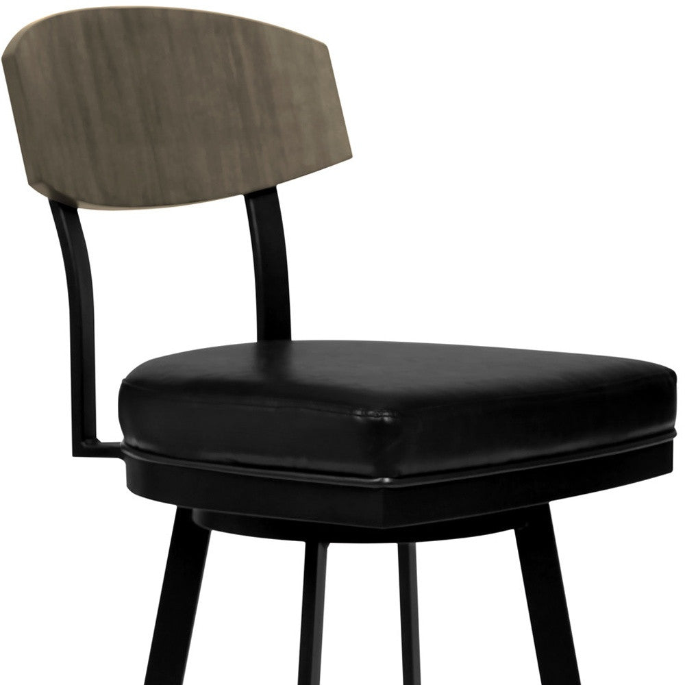 30" Black Iron Bar Height Bar Chair - Homeroots - Flyclothing LLC