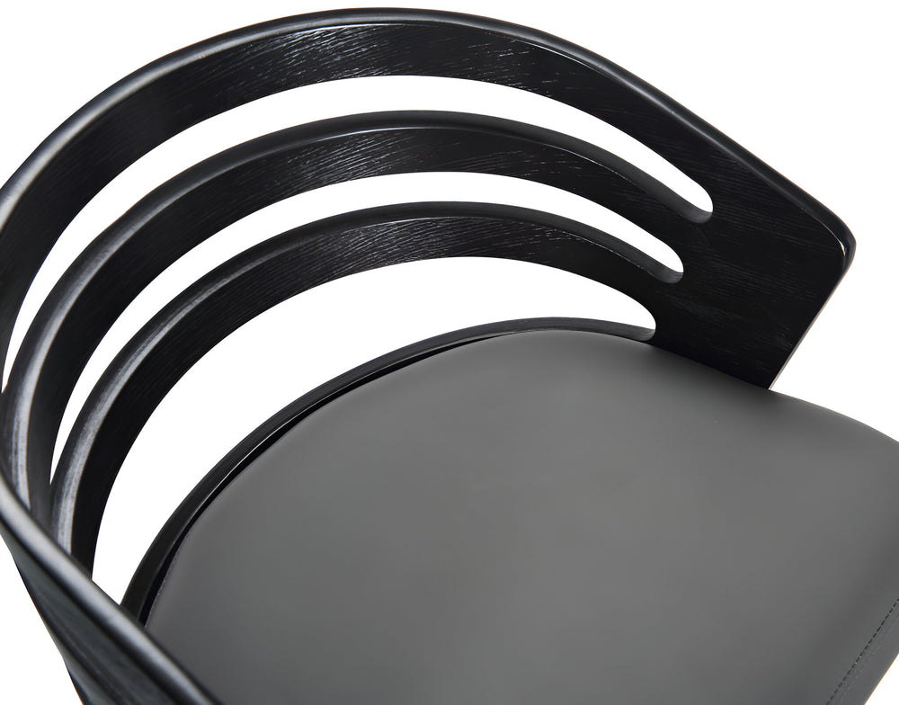 26" Gray And Black Iron Swivel Low Back Counter Height Bar Chair - Homeroots - Flyclothing LLC