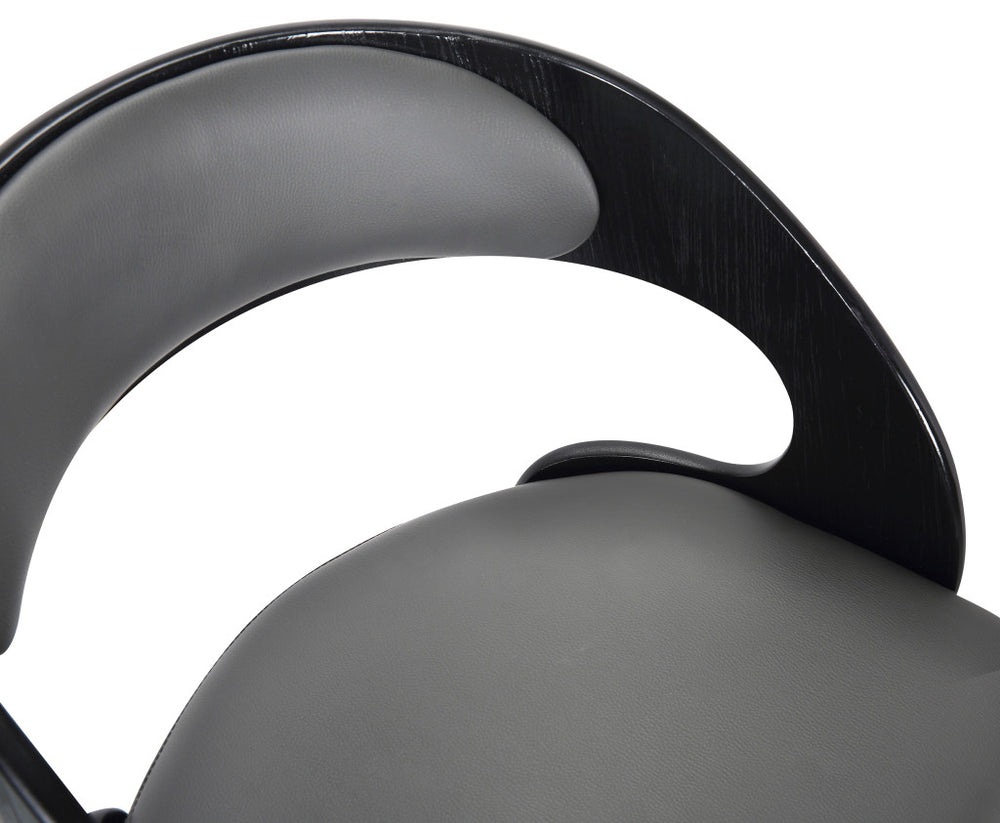 30" Gray And Black Iron Swivel Low Back Bar Height Bar Chair - Homeroots - Flyclothing LLC