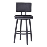 26" Black Iron Swivel Counter Height Bar Chair - Homeroots - Flyclothing LLC