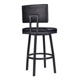 26" Black Iron Swivel Counter Height Bar Chair - Homeroots - Flyclothing LLC