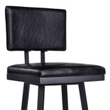 26" Black Iron Swivel Counter Height Bar Chair - Homeroots - Flyclothing LLC