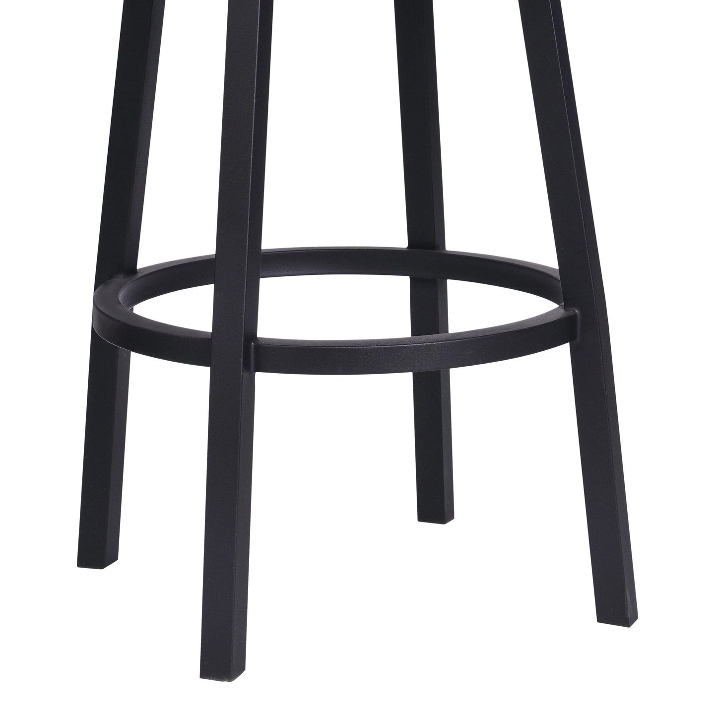 26" Black Iron Swivel Counter Height Bar Chair - Homeroots - Flyclothing LLC