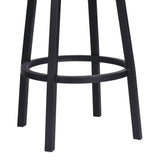 26" Black Iron Swivel Counter Height Bar Chair - Homeroots - Flyclothing LLC