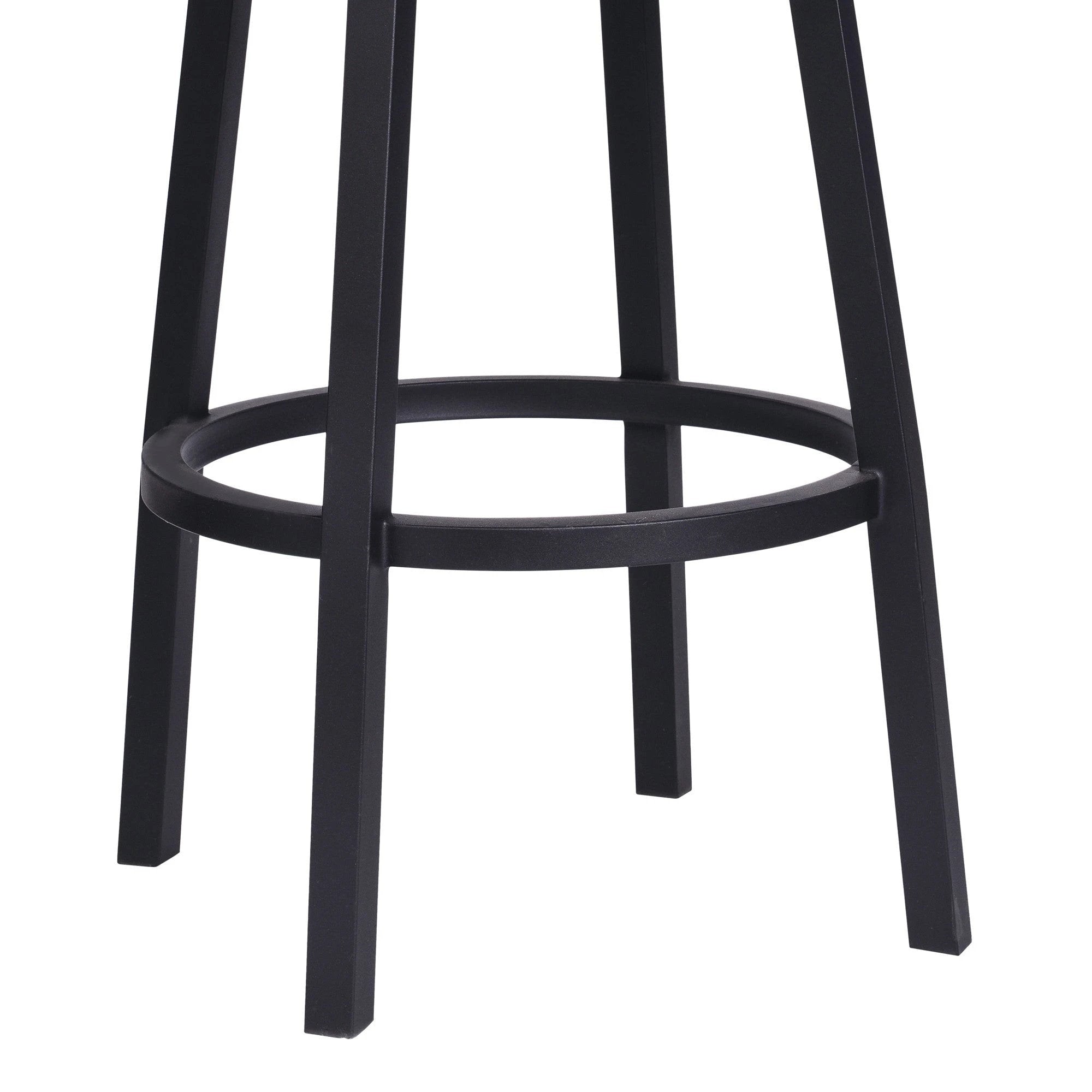 26" Black Iron Swivel Counter Height Bar Chair - Homeroots - Flyclothing LLC