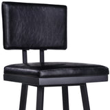 26" Black Iron Swivel Counter Height Bar Chair - Homeroots - Flyclothing LLC