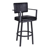 26" Iron Swivel Counter Height Bar Chair - Homeroots
