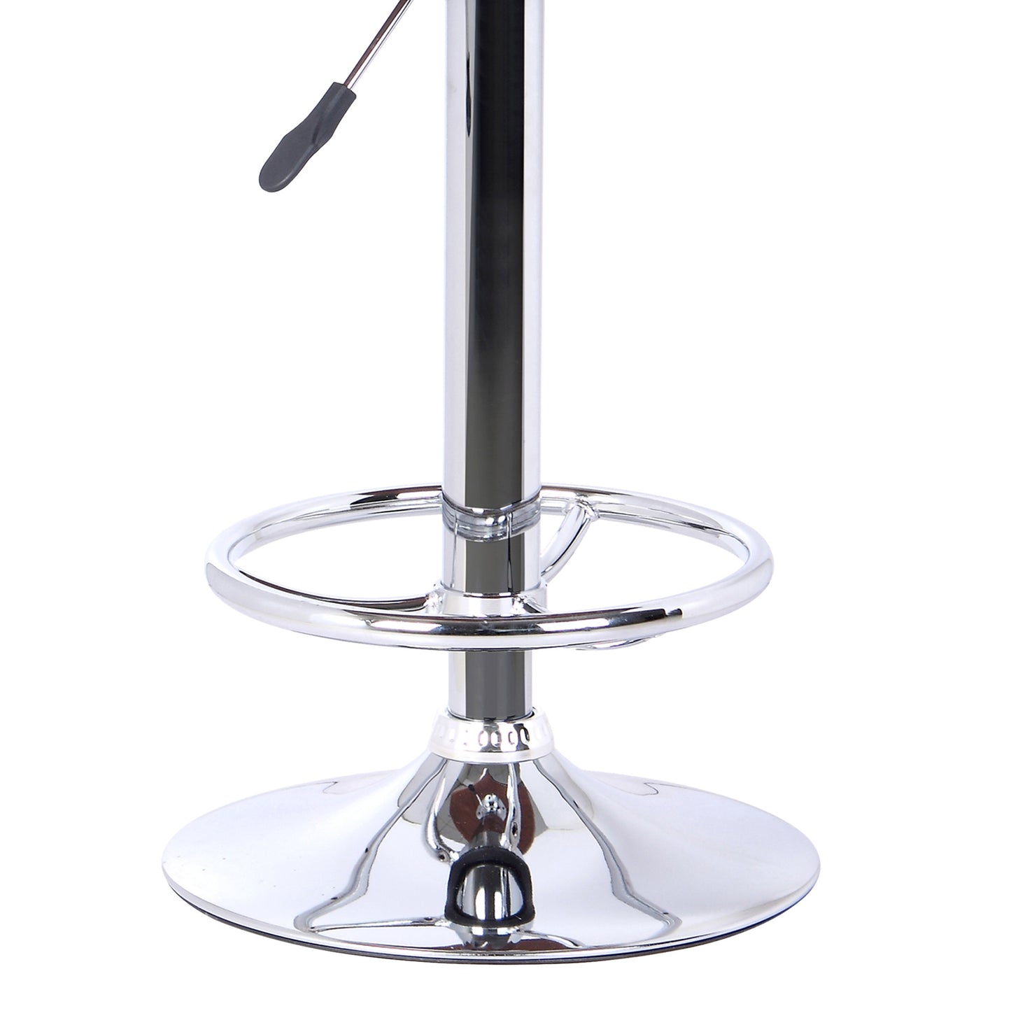 24" Black And Silver Iron Backless Adjustable Height Bar Chair - Homeroots - Flyclothing LLC