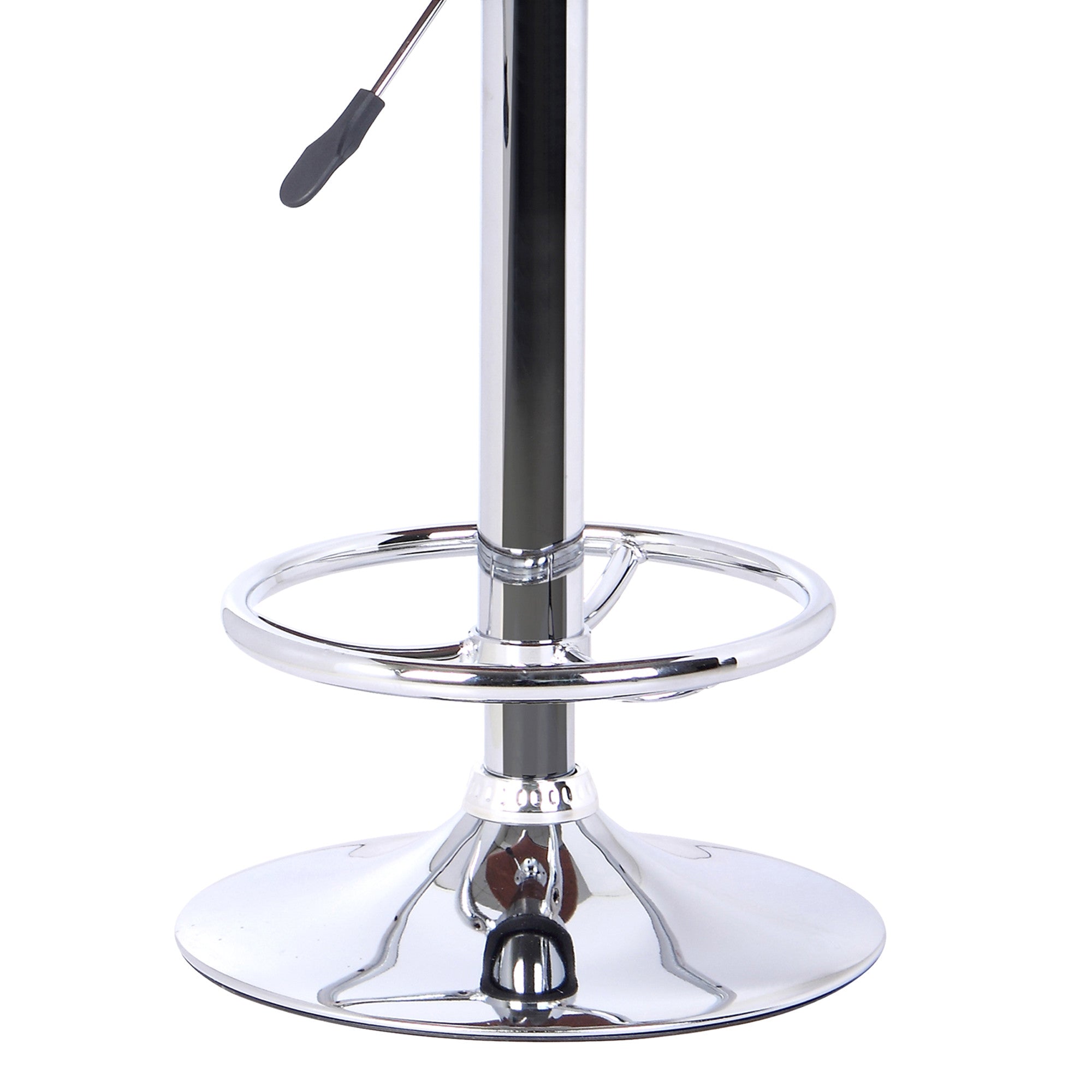 24" Black And Silver Iron Backless Adjustable Height Bar Chair - Homeroots - Flyclothing LLC