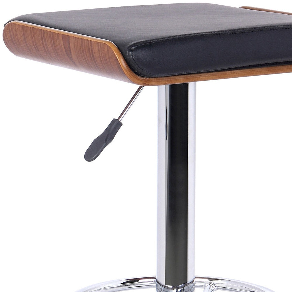 24" Black And Silver Iron Backless Adjustable Height Bar Chair - Homeroots - Flyclothing LLC