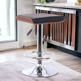 24" Black And Silver Iron Backless Adjustable Height Bar Chair - Homeroots - Flyclothing LLC