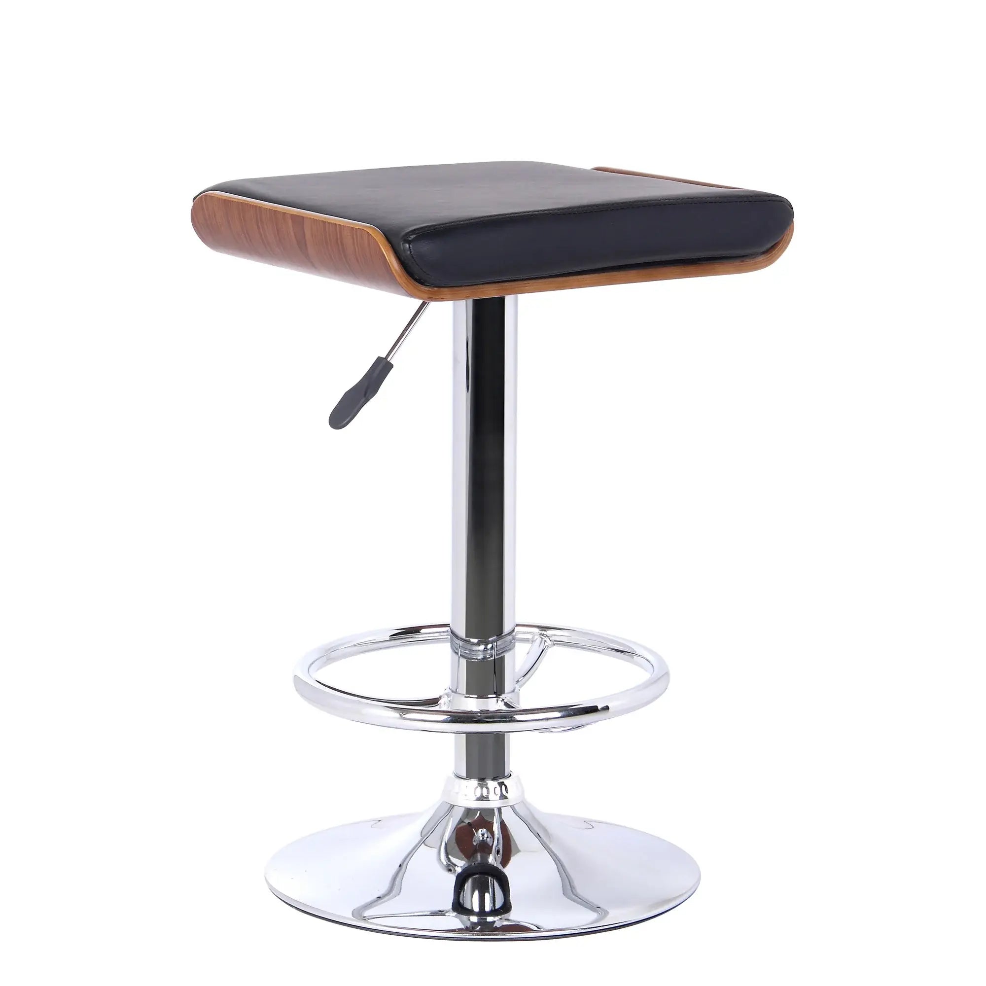 24" Black And Silver Iron Backless Adjustable Height Bar Chair - Homeroots - Flyclothing LLC