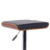 24" Black And Silver Iron Backless Adjustable Height Bar Chair - Homeroots