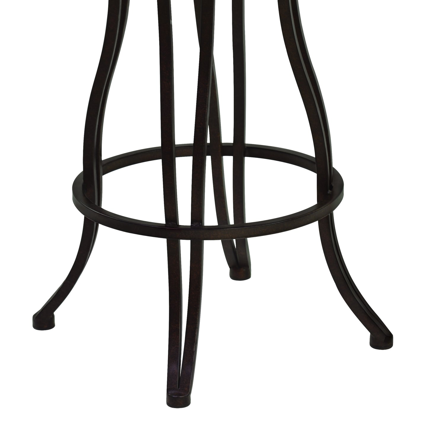 26" Espresso Iron Swivel Counter Height Bar Chair - Homeroots - Flyclothing LLC