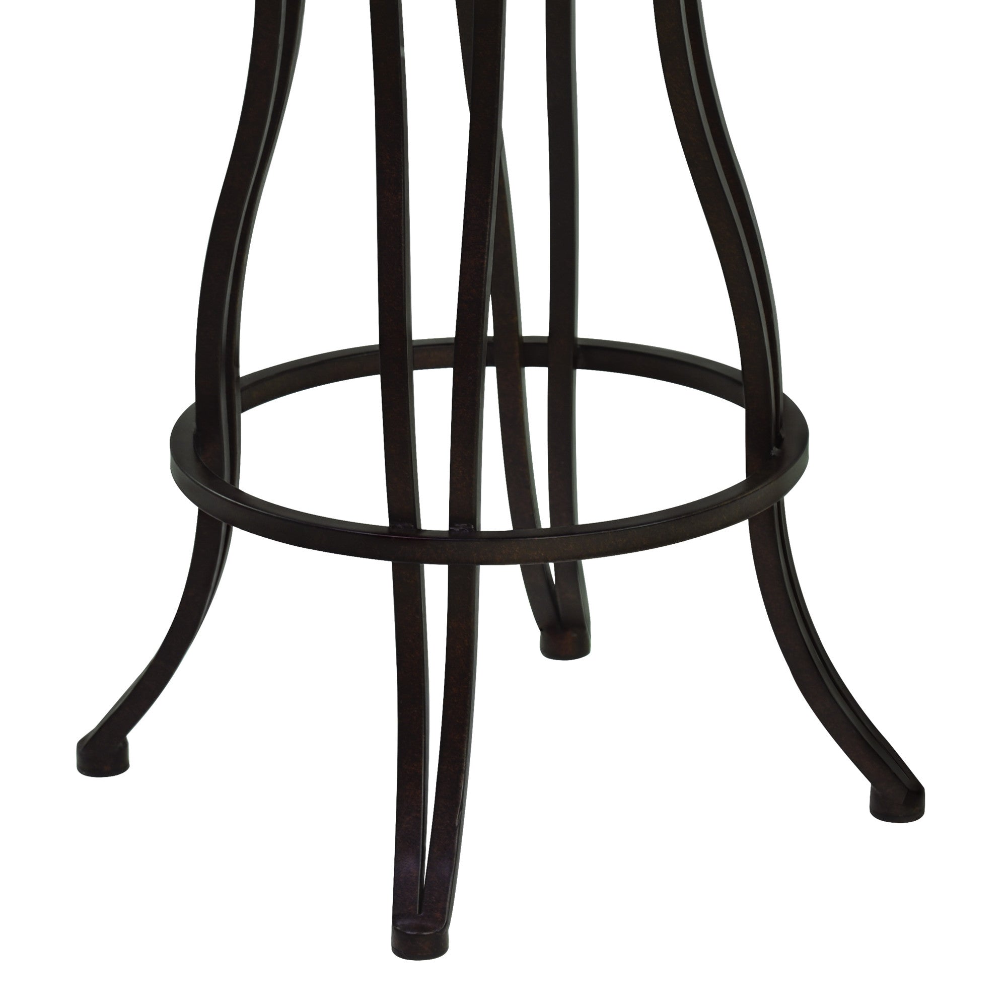 26" Espresso Iron Swivel Counter Height Bar Chair - Homeroots - Flyclothing LLC