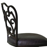 26" Espresso Iron Swivel Counter Height Bar Chair - Homeroots - Flyclothing LLC