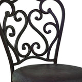 30" Espresso Iron Swivel Bar Height Bar Chair - Homeroots - Flyclothing LLC