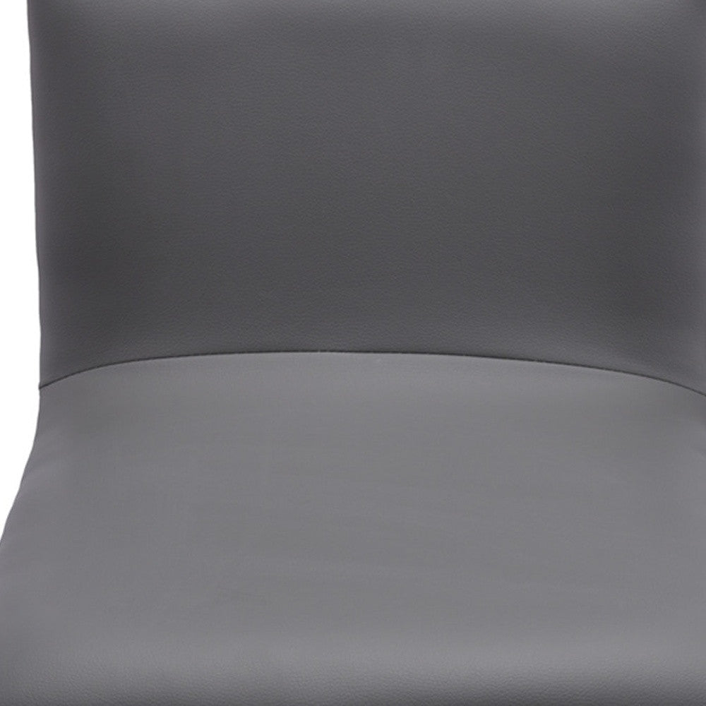 21" Gray And Silver Iron Swivel Backless Adjustable Height Bar Chair - Homeroots - Flyclothing LLC