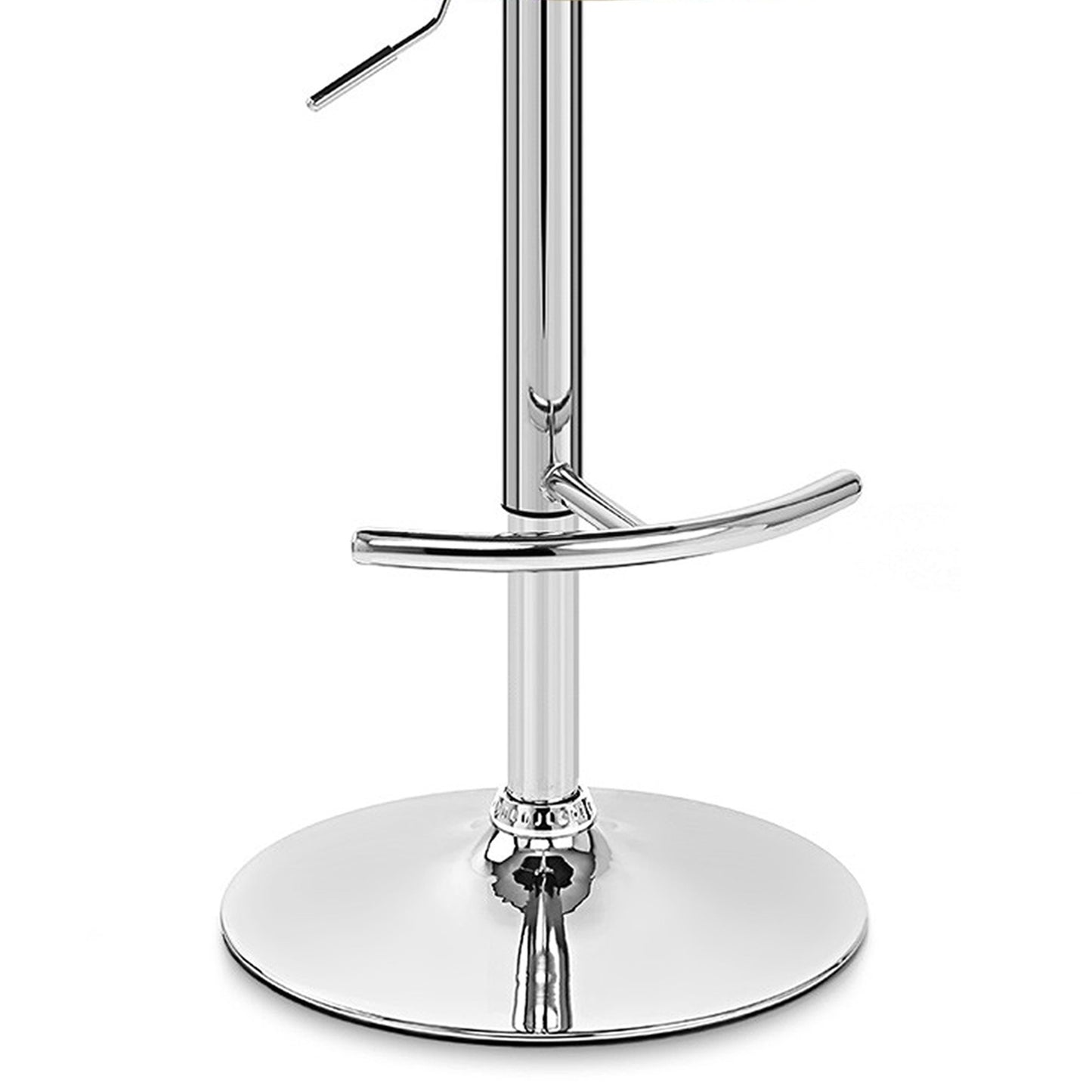 25" Black And Silver Faux Leather And Solid Wood Swivel Low Back Adjustable Height Bar Chair - Homeroots - Flyclothing LLC