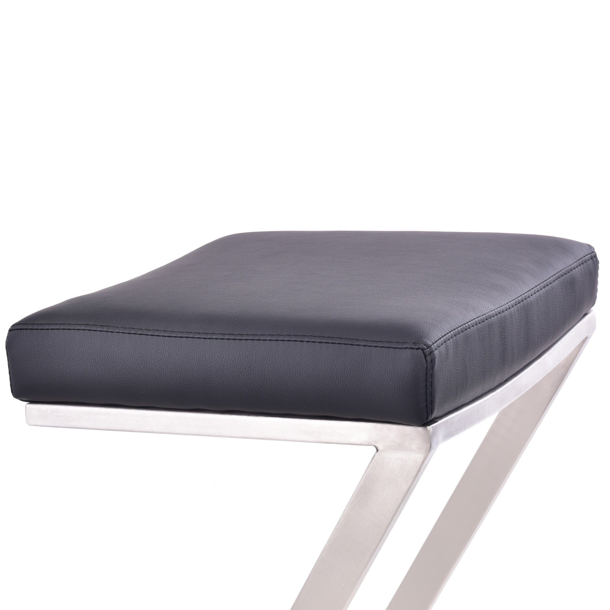 26" Gray And Silver Iron Backless Counter Height Bar Chair - Homeroots - Flyclothing LLC