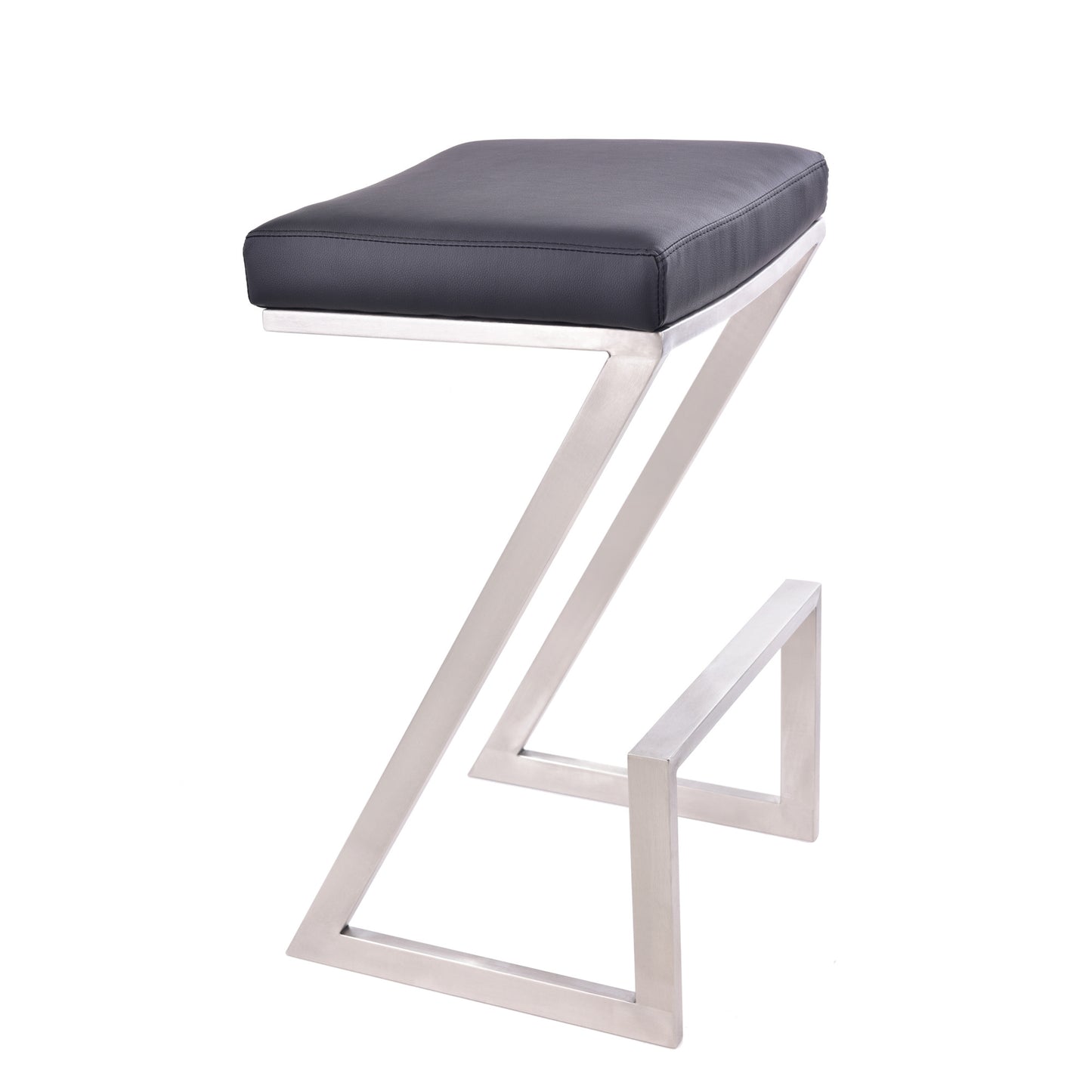 26" Gray And Silver Iron Backless Counter Height Bar Chair - Homeroots - Flyclothing LLC