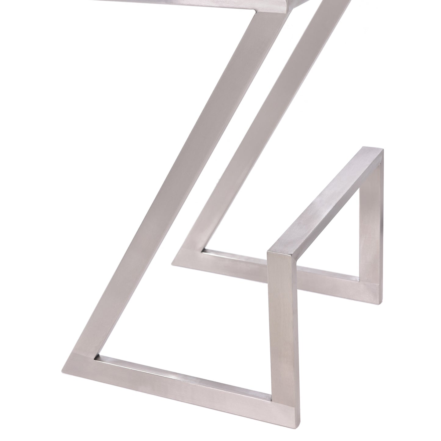 26" White And Silver Iron Backless Counter Height Bar Chair - Homeroots - Flyclothing LLC