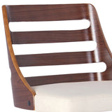 24" Cream And Silver Faux Leather And Iron Low Back Adjustable Height Bar Chair - Homeroots - Flyclothing LLC