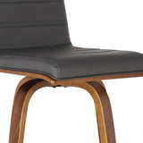 26" Gray And Brown Solid Wood Swivel Low Back Counter Height Bar Chair - Homeroots - Flyclothing LLC