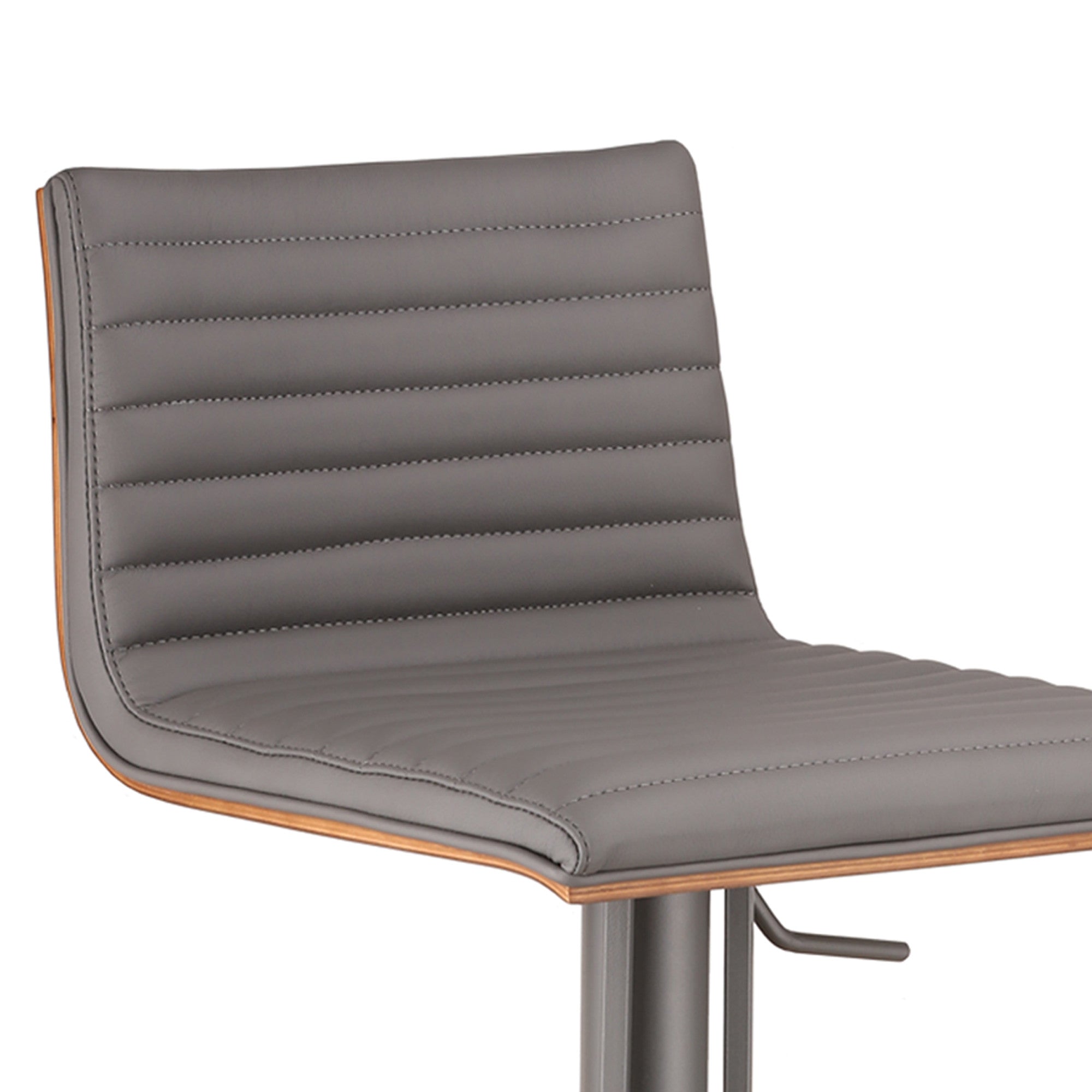22" Gray Iron Swivel Low Back Adjustable Height Bar Chair - Homeroots - Flyclothing LLC
