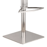 22" Gray And Silver Iron Swivel Low Back Adjustable Height Bar Chair - Homeroots - Flyclothing LLC