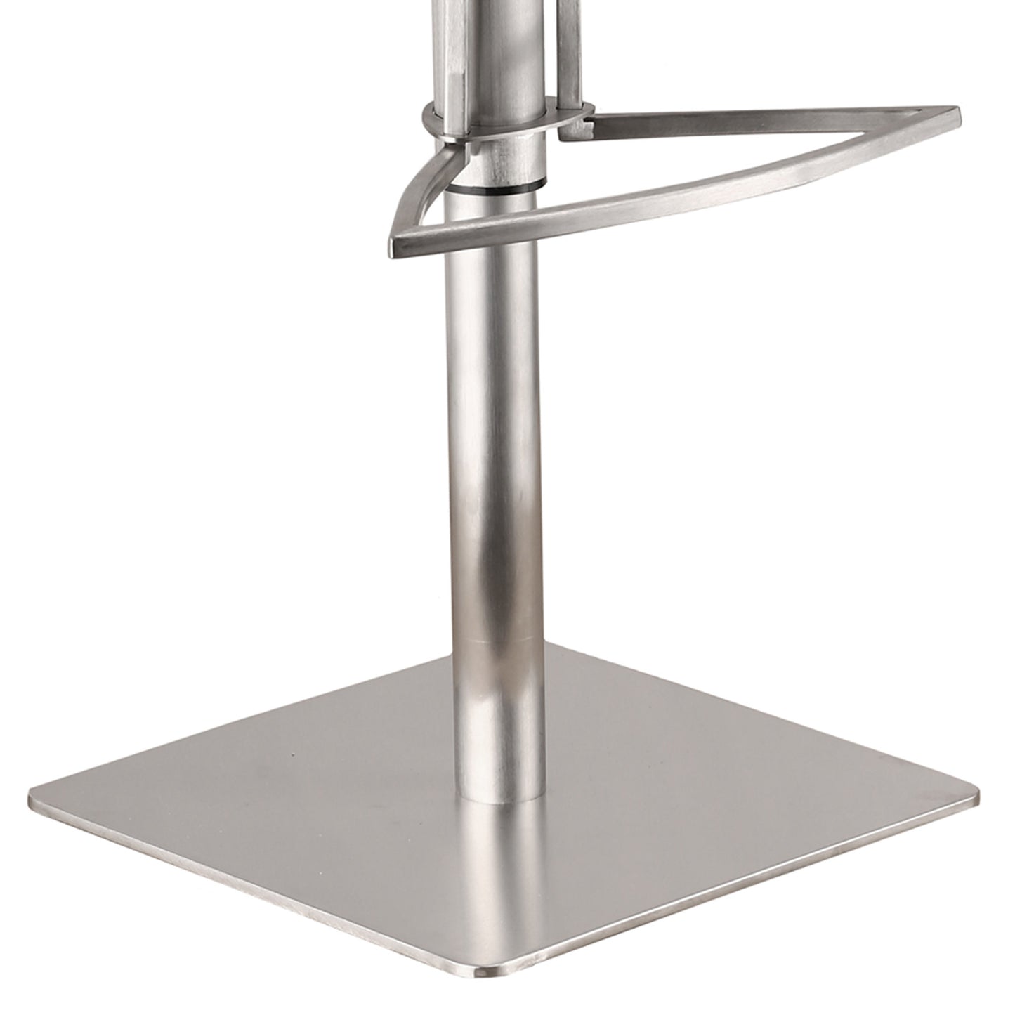 22" White And Silver Iron Swivel Low Back Adjustable Height Bar Chair - Homeroots - Flyclothing LLC