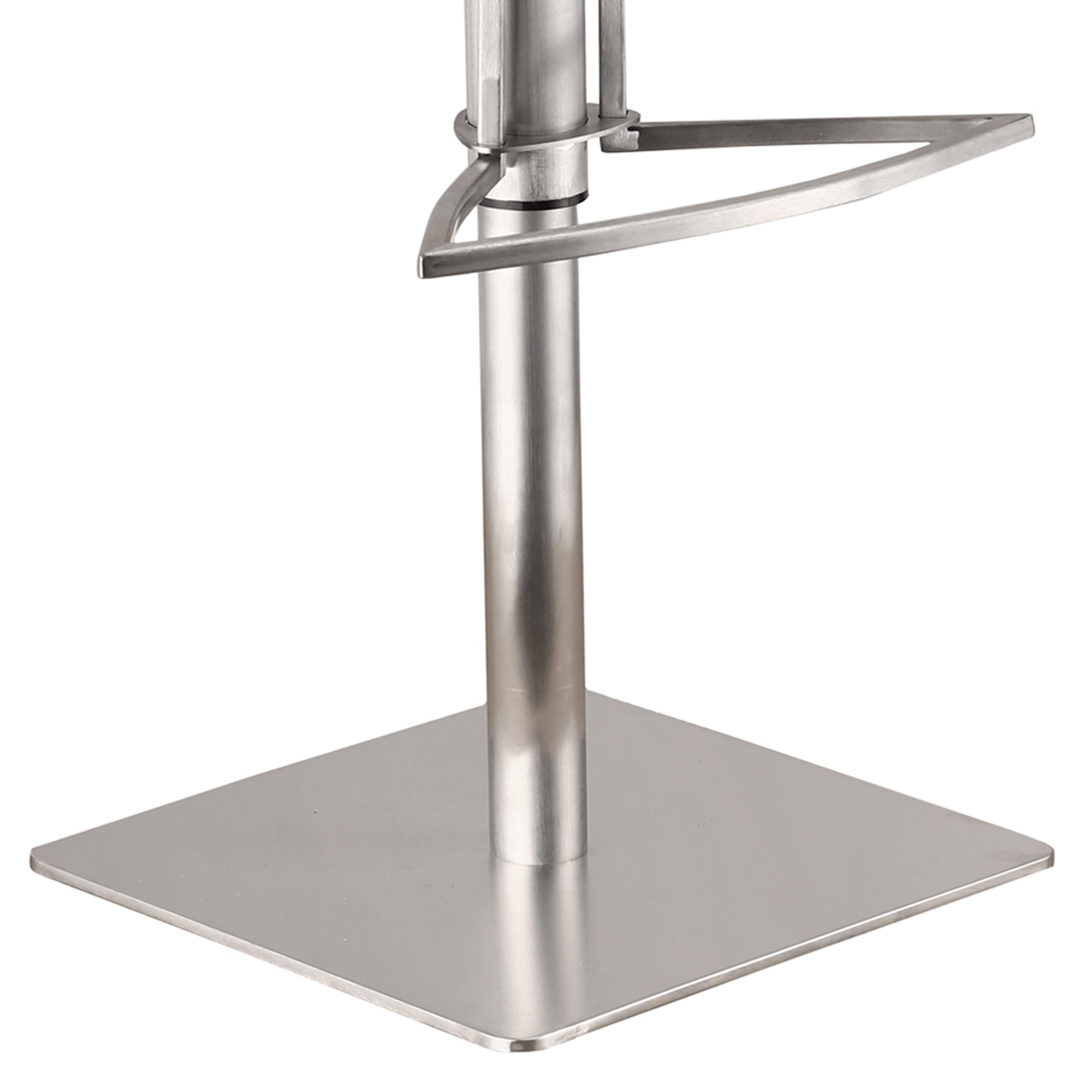 22" White And Silver Iron Swivel Low Back Adjustable Height Bar Chair - Homeroots - Flyclothing LLC
