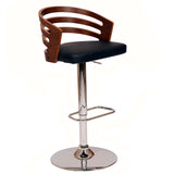 25" Black And Silver Iron Swivel Low Back Adjustable Height Bar Chair - Homeroots