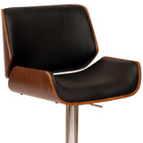 24" Black And Silver Iron Swivel Low Back Adjustable Height Bar Chair - Homeroots - Flyclothing LLC