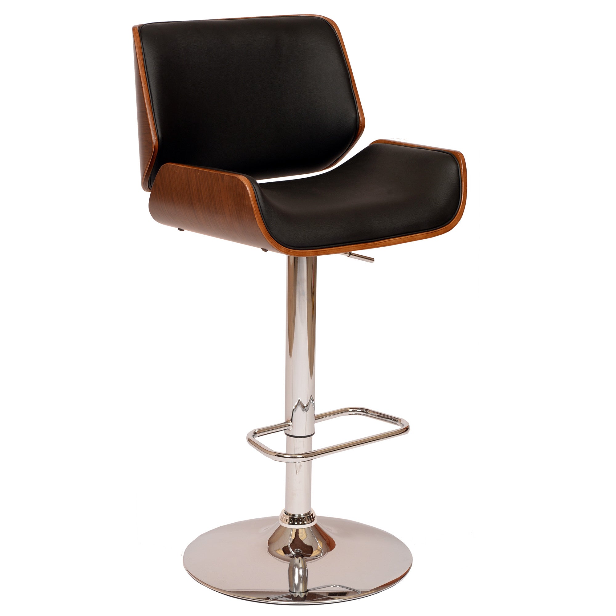 24" Black And Silver Iron Swivel Low Back Adjustable Height Bar Chair - Homeroots - Flyclothing LLC