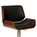 24" Black And Silver Iron Swivel Low Back Adjustable Height Bar Chair - Homeroots - Flyclothing LLC
