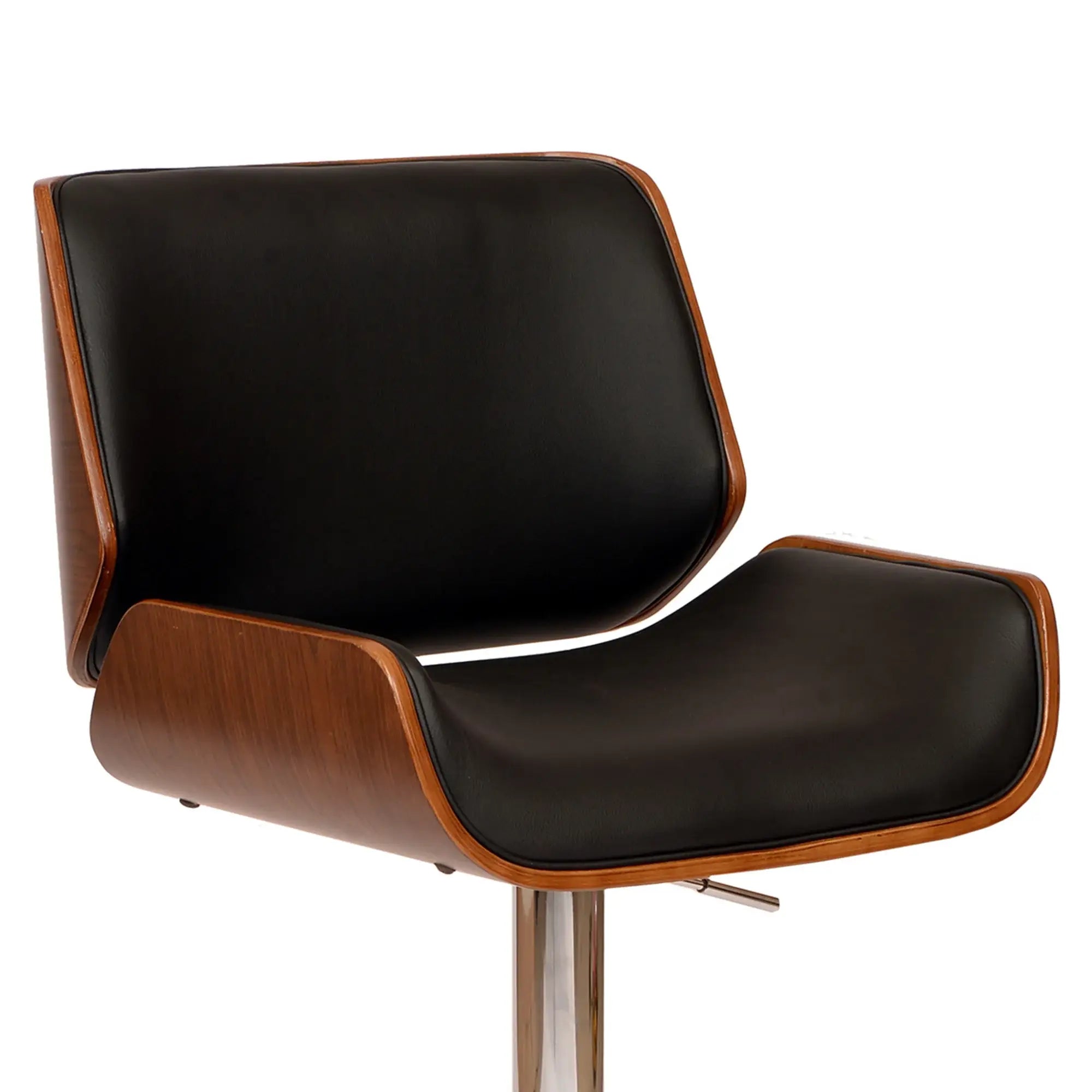 24" Black And Silver Iron Swivel Low Back Adjustable Height Bar Chair - Homeroots - Flyclothing LLC