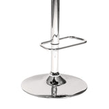 24" Cream And Silver Iron Swivel Low Back Adjustable Height Bar Chair - Homeroots