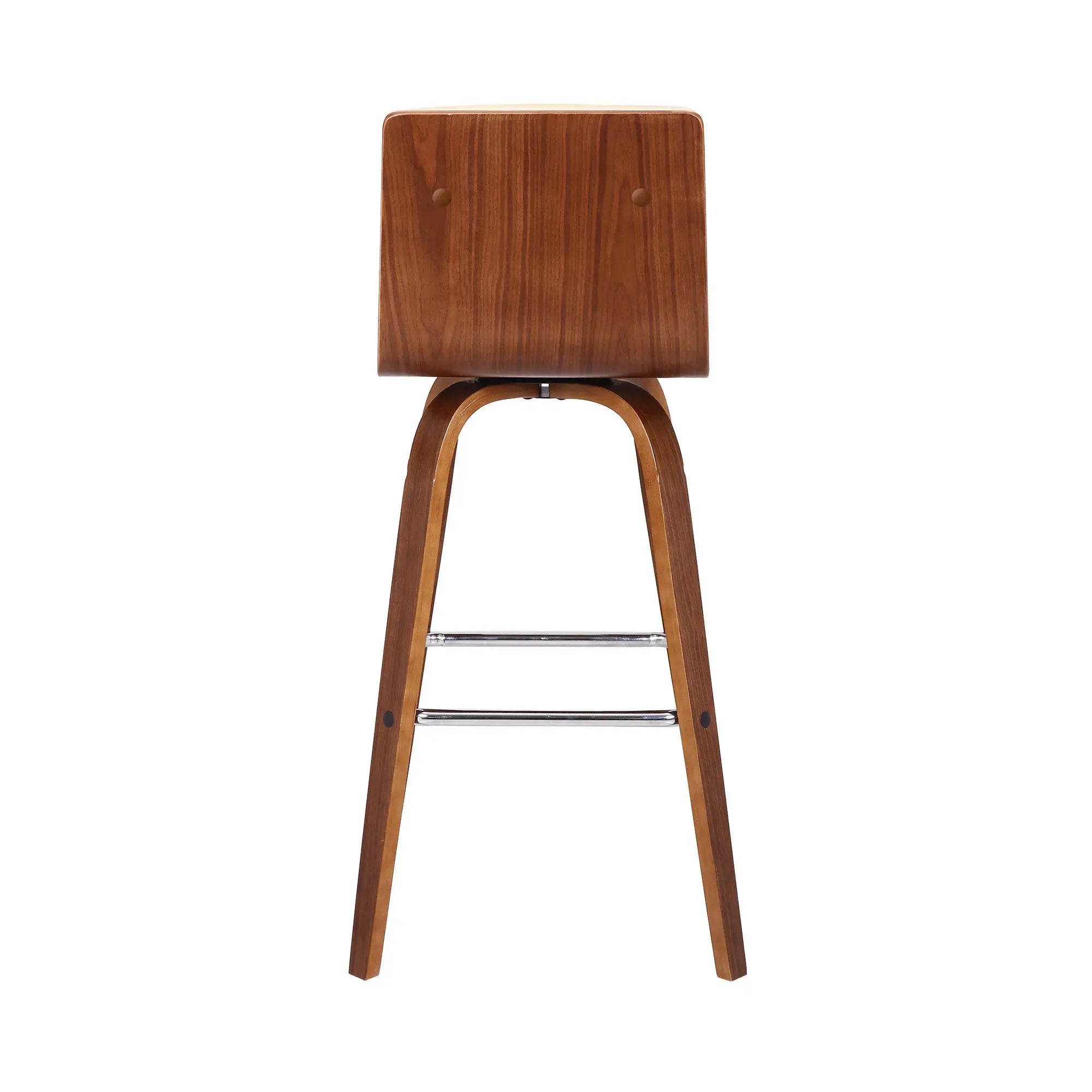 30" Cream And Brown Iron Swivel Low Back Bar Height Bar Chair - Homeroots - Flyclothing LLC