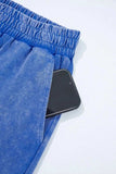 Acid Wash Star Patched Rolled Trim Top and Pants Set - Trendsi - Flyclothing LLC