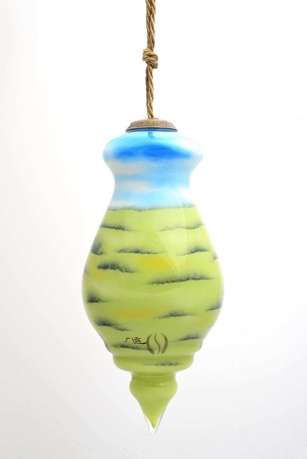 A day at the Vineyard Hand Painted Mouth Blown Glass Ornament - Homeroots - Flyclothing LLC