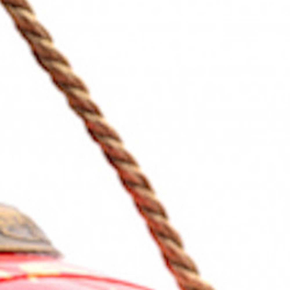 Poinsettia Flower Hand Painted Mouth Blown Glass Ornament - Homeroots - Flyclothing LLC