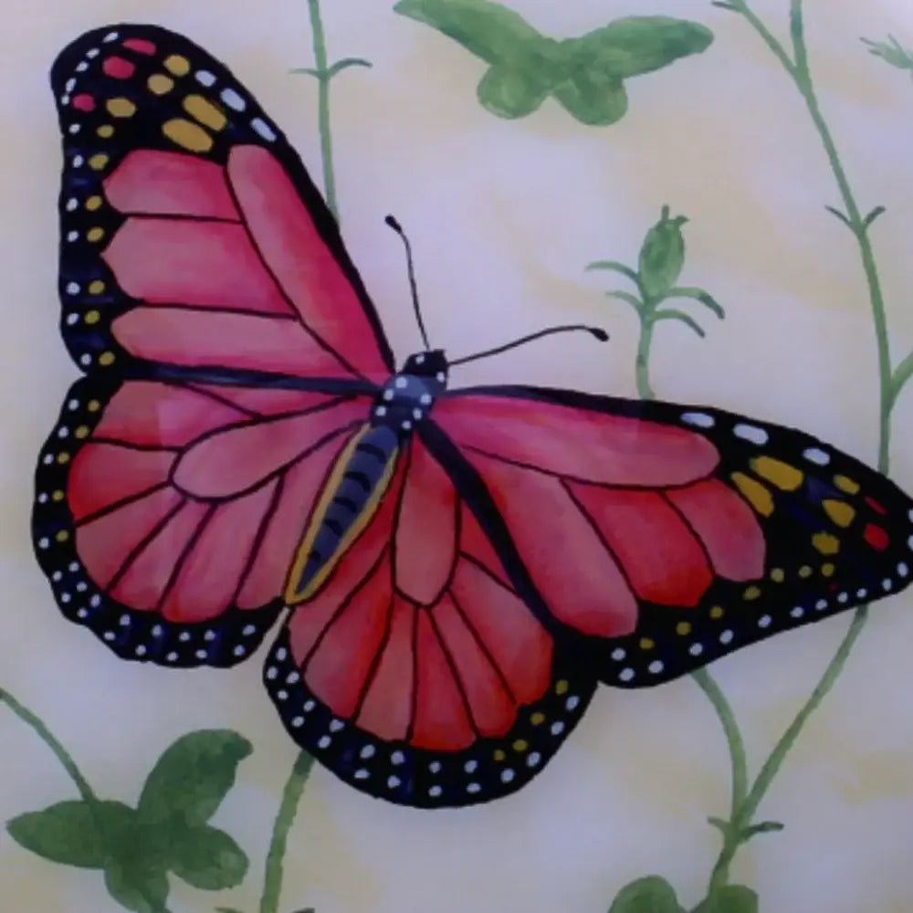 Colorful Butterflies Hand Painted Mouth Blown Glass Ornament - Homeroots - Flyclothing LLC
