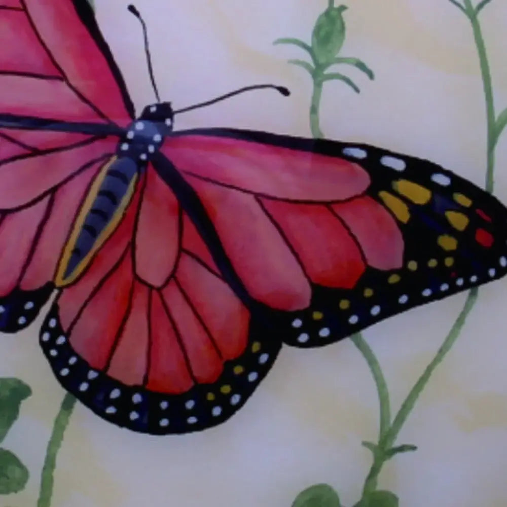 Colorful Butterflies Hand Painted Mouth Blown Glass Ornament - Homeroots - Flyclothing LLC