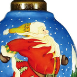 Ice Skating Santa Hand Painted Mouth Blown Glass Ornament - Homeroots - Flyclothing LLC