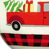 Red Pickup Truck with Presents Hand Painted Mouth Blown Glass Ornament - Homeroots